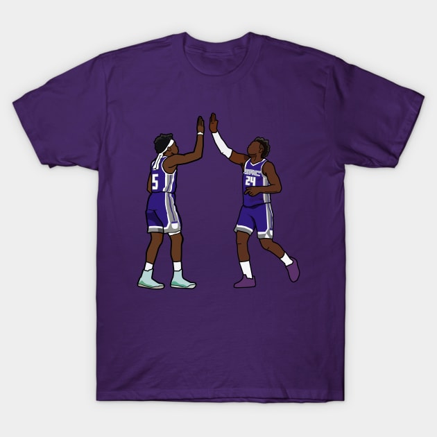 Deaaron Fox x Buddy Hield Sacramento Kings T-Shirt by xavierjfong